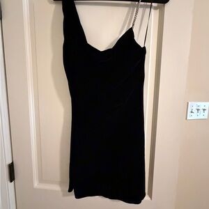 Zara One Shoulder Black Dress